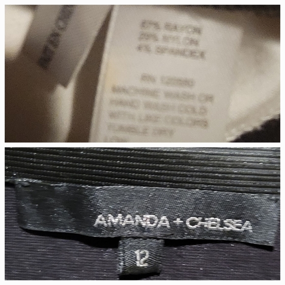 Amanda + Chelsea Color Block Pull on Pencil Skirt Size 12 - Picture 2 of 3